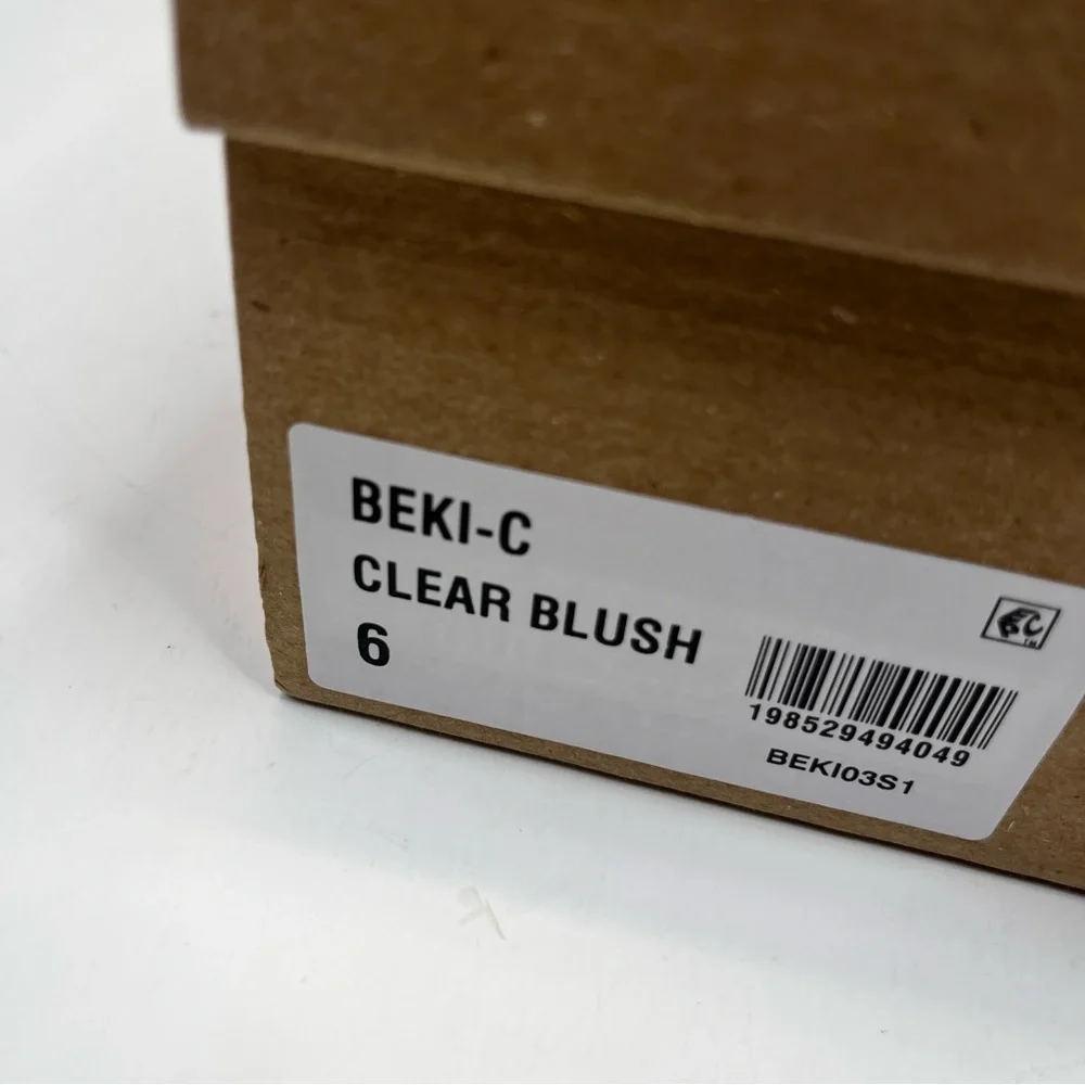 Steve Madden Beki Two-Piece Flare Heel Sandals clear blush - 6 - Picture 12 of 12